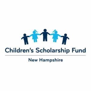 Children's Scholarship Fund New Hampshire logo featuring children holding hands for charitable education support.