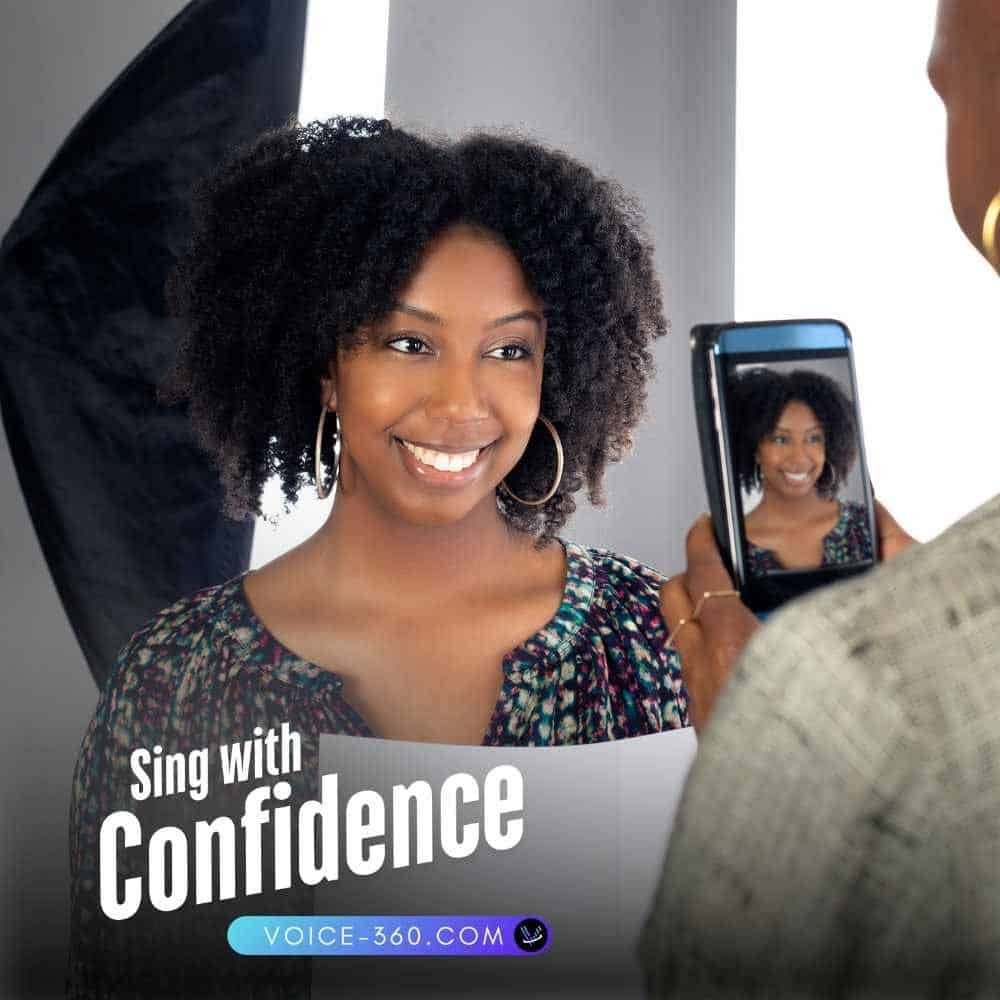 Young woman smiling for headshot photo during Voice 360 audition portfolio preparation course